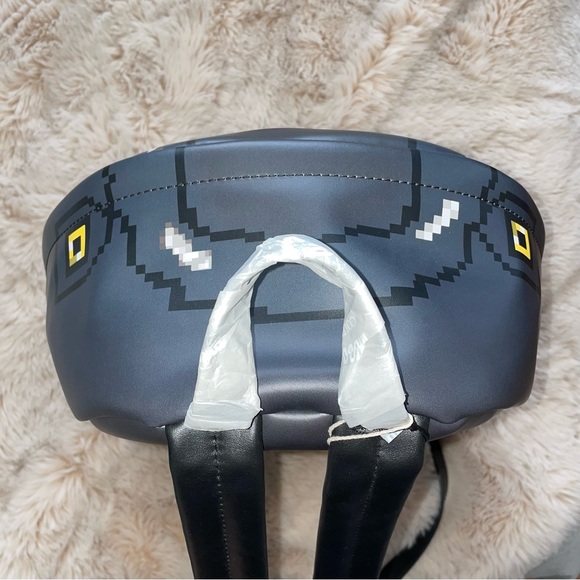 MOSCHINO X SIMS NWT runway leather pixel effect limited edition unisex back pack - Picture 13 of 16